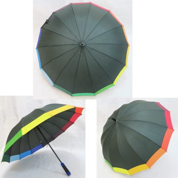 Fournisseur de la Chine Extra Large 16 Panneaux Golf Wind Parapluie Résident