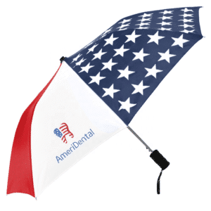 High Quality Custom Logo Printed Telescopic Rain Umbrella With Flag Printing