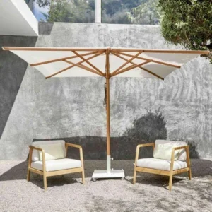 Outdoor 3M Beach Garden Patio Parasol, Wooden Pole