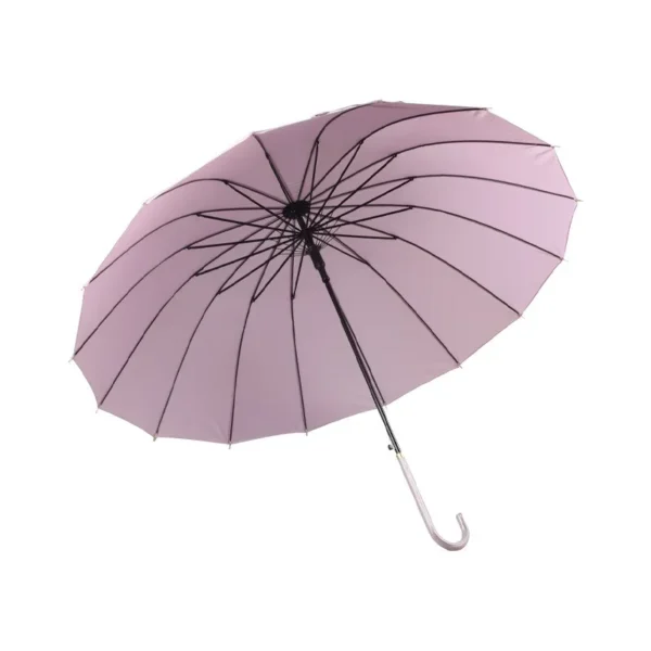 All Weather Straight Pole Umbrella, 16 Ribs Thickened Windproof Waterproof Umbrella, Japanese Fresh Style Large Umbrella for Daily Outdoor