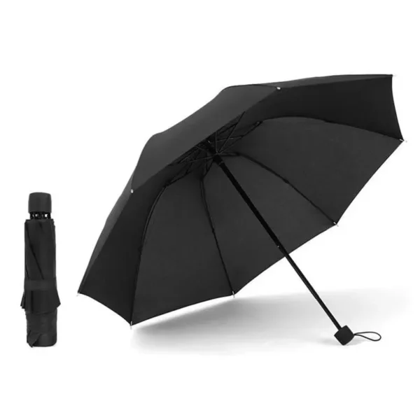 Custom Logo 3 Fold Windproof Folding Umbrella Plain Portable Advertising Umbrella Bulk for Business Giveaways
