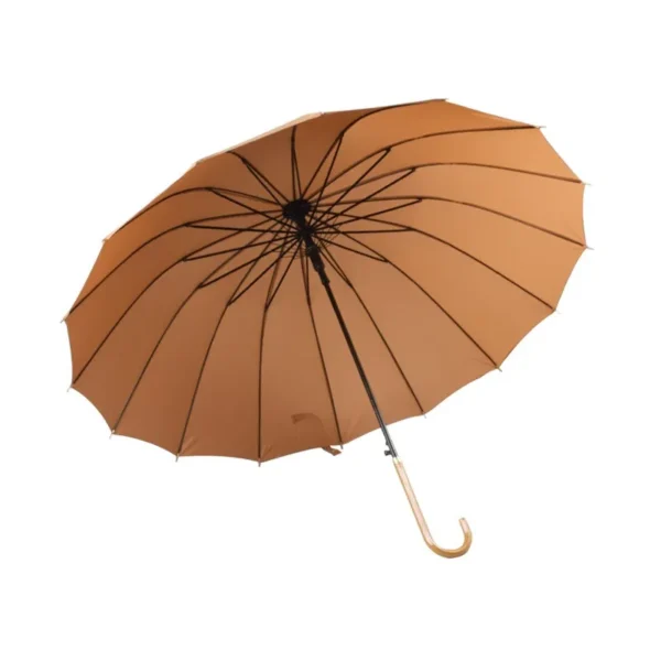 Japanese Minimalist Long Handle Umbrella, 16 Reinforced Bone Windproof Umbrella, Oversized Couple Rain Sun Shade Umbrella Wholesale