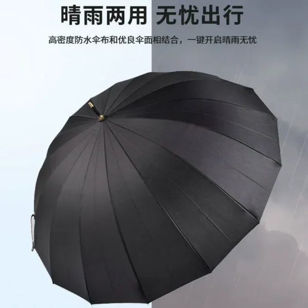 Oversized 16 Bone Straight Umbrella, Japanese Fresh Style, Windproof Waterproof Long Stick Umbrella for Men Women, All Weather Umbrella Bulk Wholesale