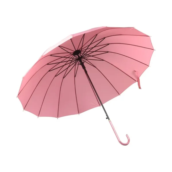 Oversized Coverage Double Person Umbrella, 16 Sturdy Ribs Long Handle Straight Umbrella, Japanese Casual Rain & Sun Protection Umbrella Bulk