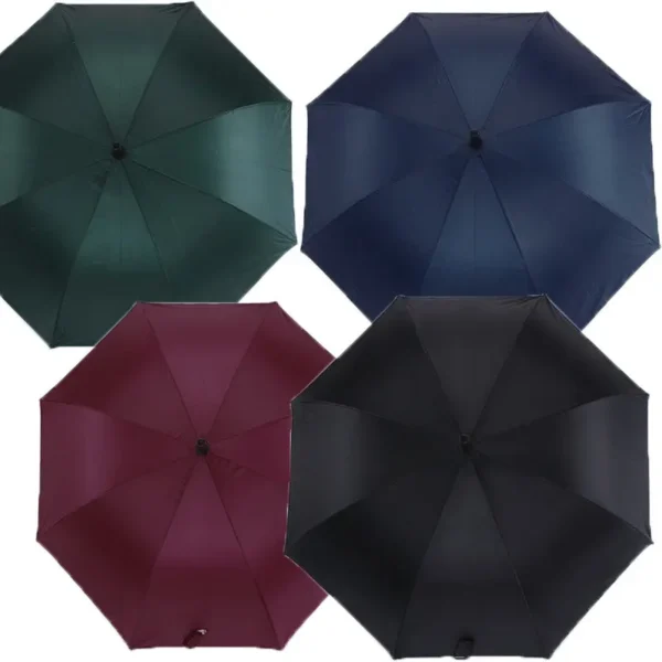 Customizable Logo Gift Umbrella with Hook Handle 105cm Diameter Silver Backing Pongee Umbrella
